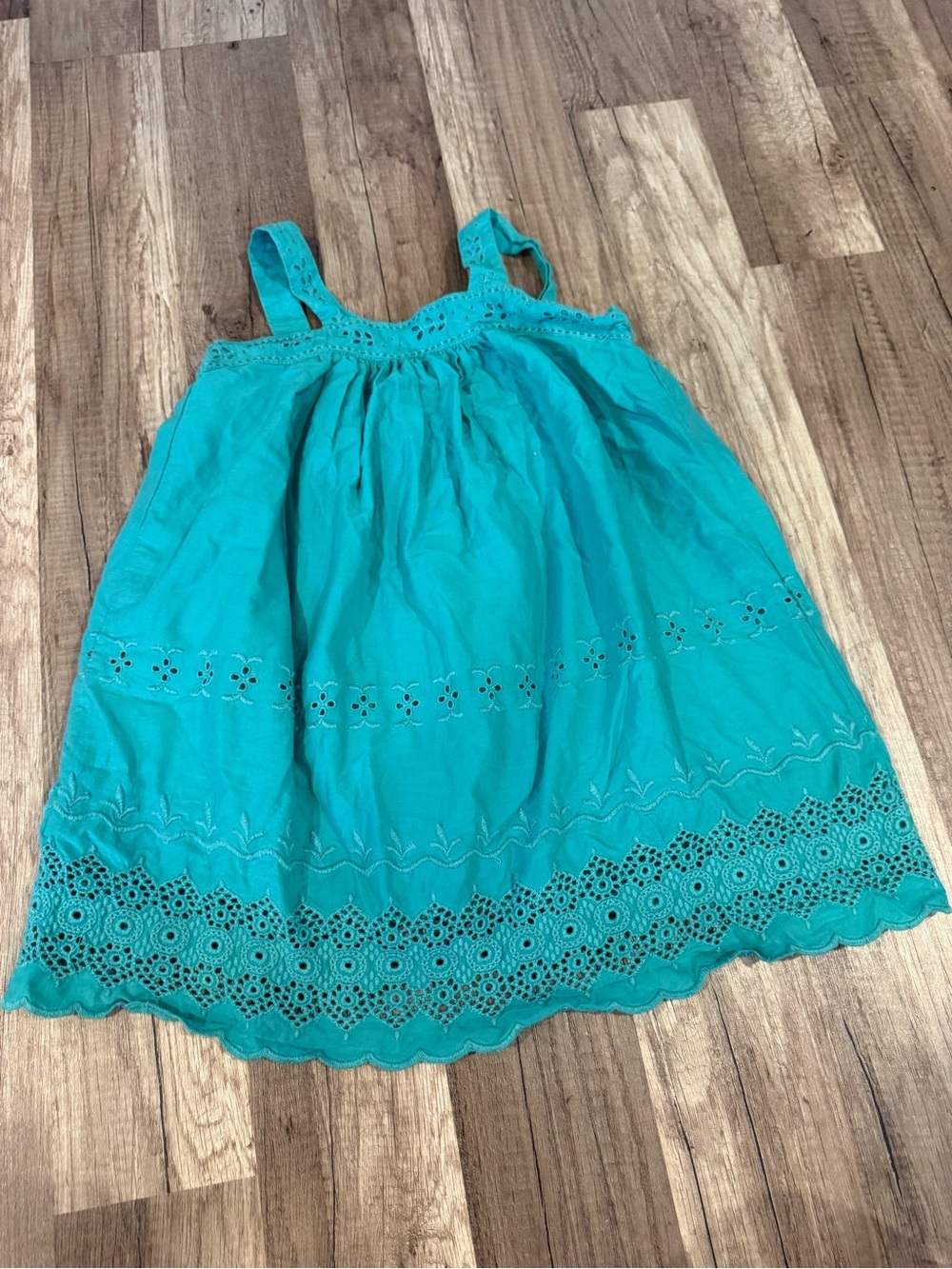 3T Girls' Turquoise Eyelet Sundress - Lightweight Summer Dress